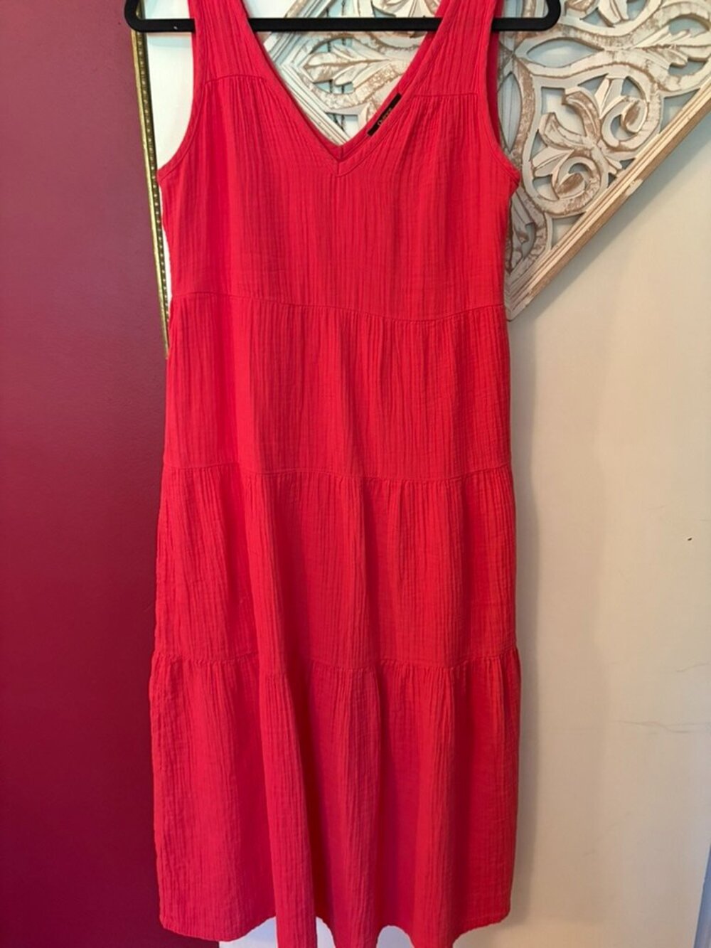 Quince Cotton Gauze Maxi Dress - XS Hot Pink